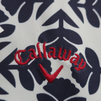 Callaway(キャロウェイ) ポロシャツ 白ネイビー総柄 メンズ LL 241-8157500 A