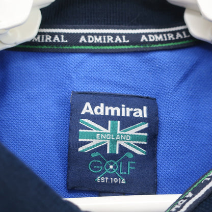 Admiral(アドミラル) ポロシャツ ネイビーカラフルボーダー メンズ LL A