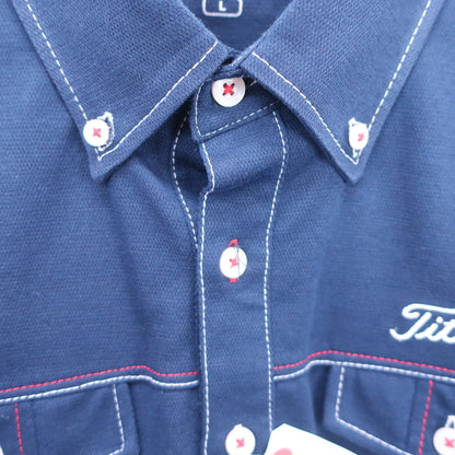 Titleist(タイトリスト) ポロシャツ ネイビー メンズ L B