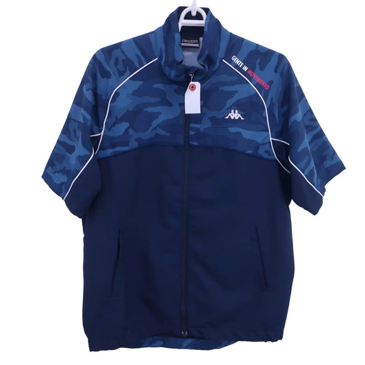 Kappa(カッパ) 半袖フルジップシャツ ネイビーカモフラ柄 メンズ L A