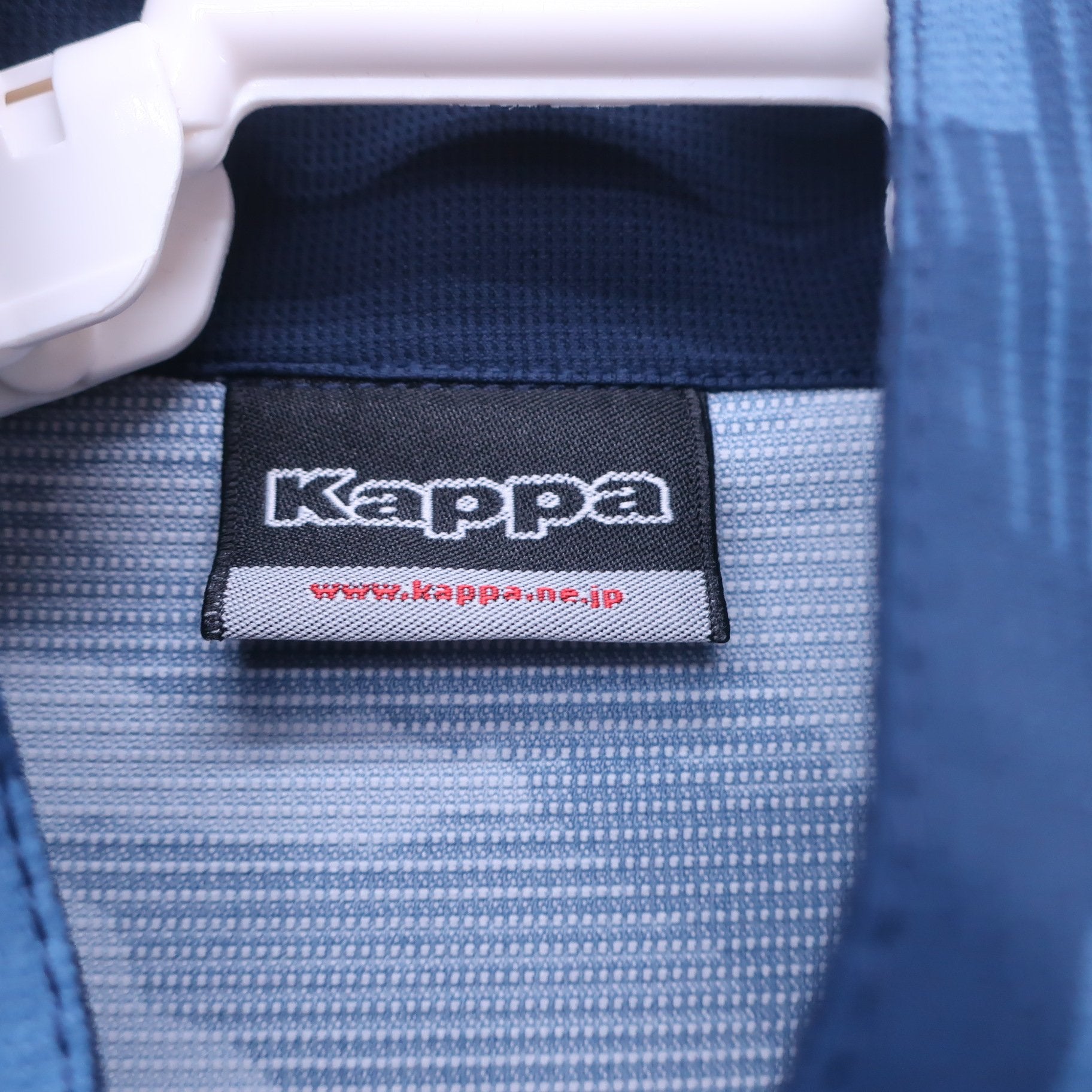 Kappa(カッパ) 半袖フルジップシャツ ネイビーカモフラ柄 メンズ L A