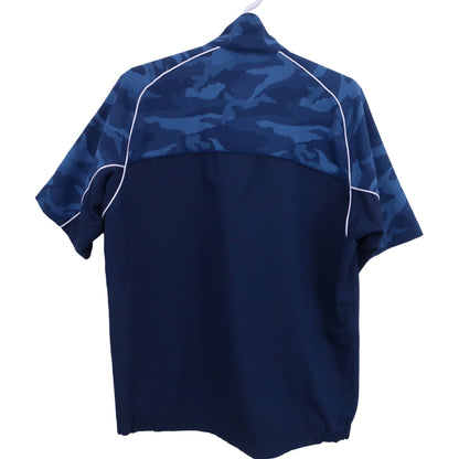 Kappa(カッパ) 半袖フルジップシャツ ネイビーカモフラ柄 メンズ L A