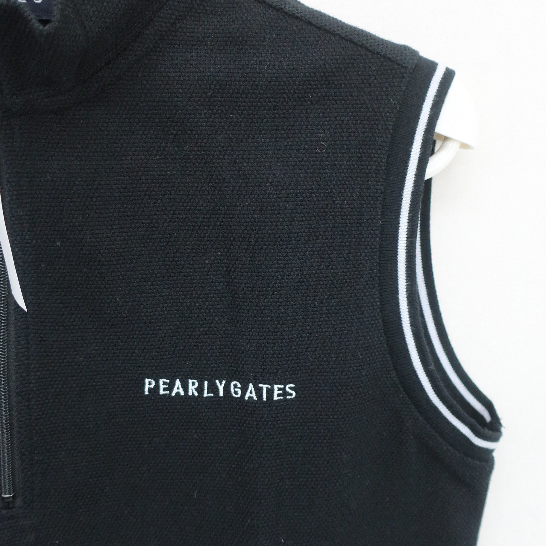 PEARLY GATES(パーリーゲイツ) ノースリーブハーフジップシャツ ネイビー レディース 2 055-267042 B
