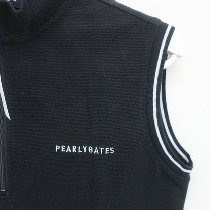 PEARLY GATES(パーリーゲイツ) ノースリーブハーフジップシャツ ネイビー レディース 2 055-267042 B