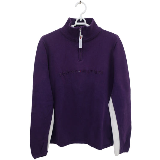 TOMMY HILFIGER(トミーヒルフィガー) ハーフジップニットシャツ パープル レディース XL B