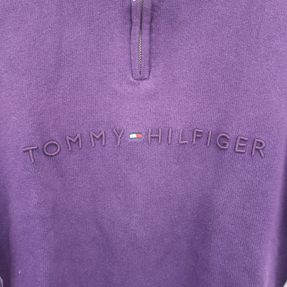 TOMMY HILFIGER(トミーヒルフィガー) ハーフジップニットシャツ パープル レディース XL B