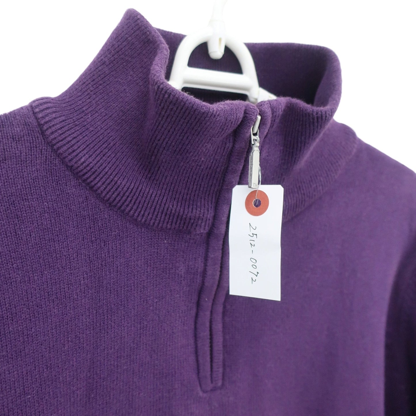 TOMMY HILFIGER(トミーヒルフィガー) ハーフジップニットシャツ パープル レディース XL B
