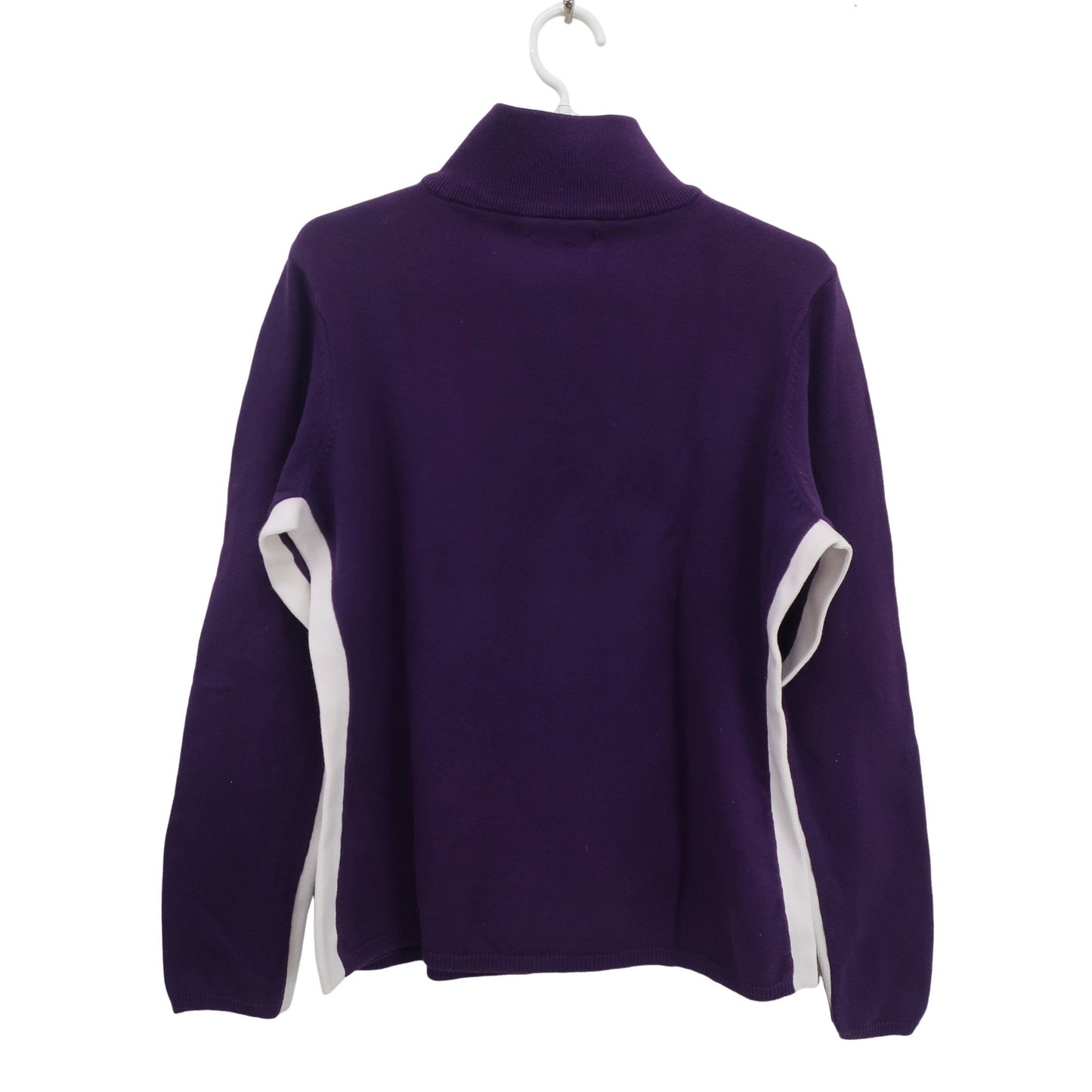 TOMMY HILFIGER(トミーヒルフィガー) ハーフジップニットシャツ パープル レディース XL B
