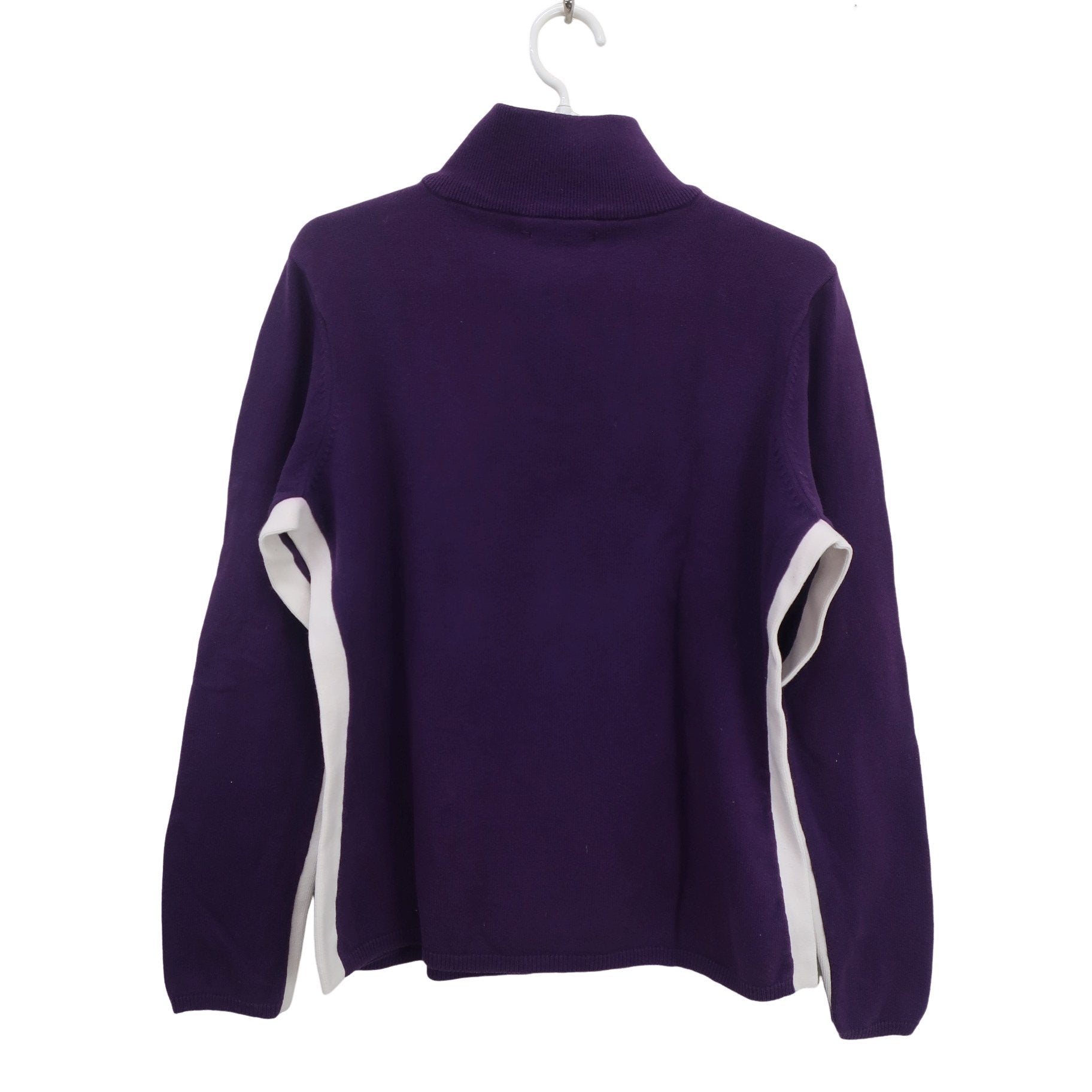 TOMMY HILFIGER(トミーヒルフィガー) ハーフジップニットシャツ パープル レディース XL B