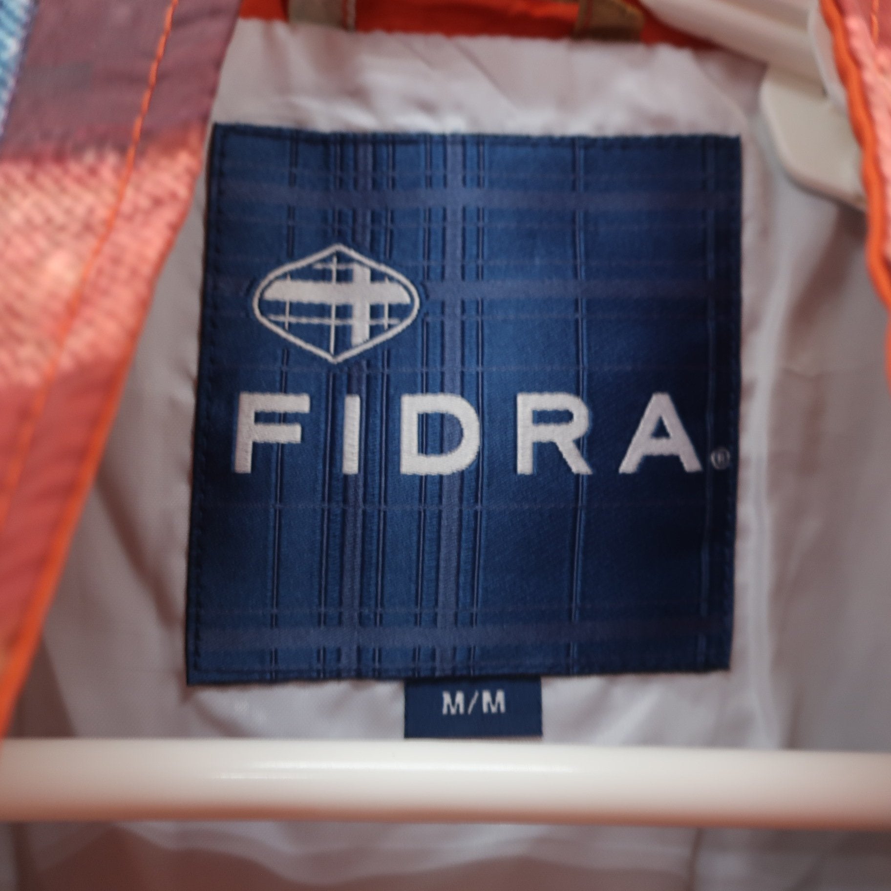 FIDRA(フィドラ) 半袖ナイロンジャケット オレンジ系チェック メンズ M A