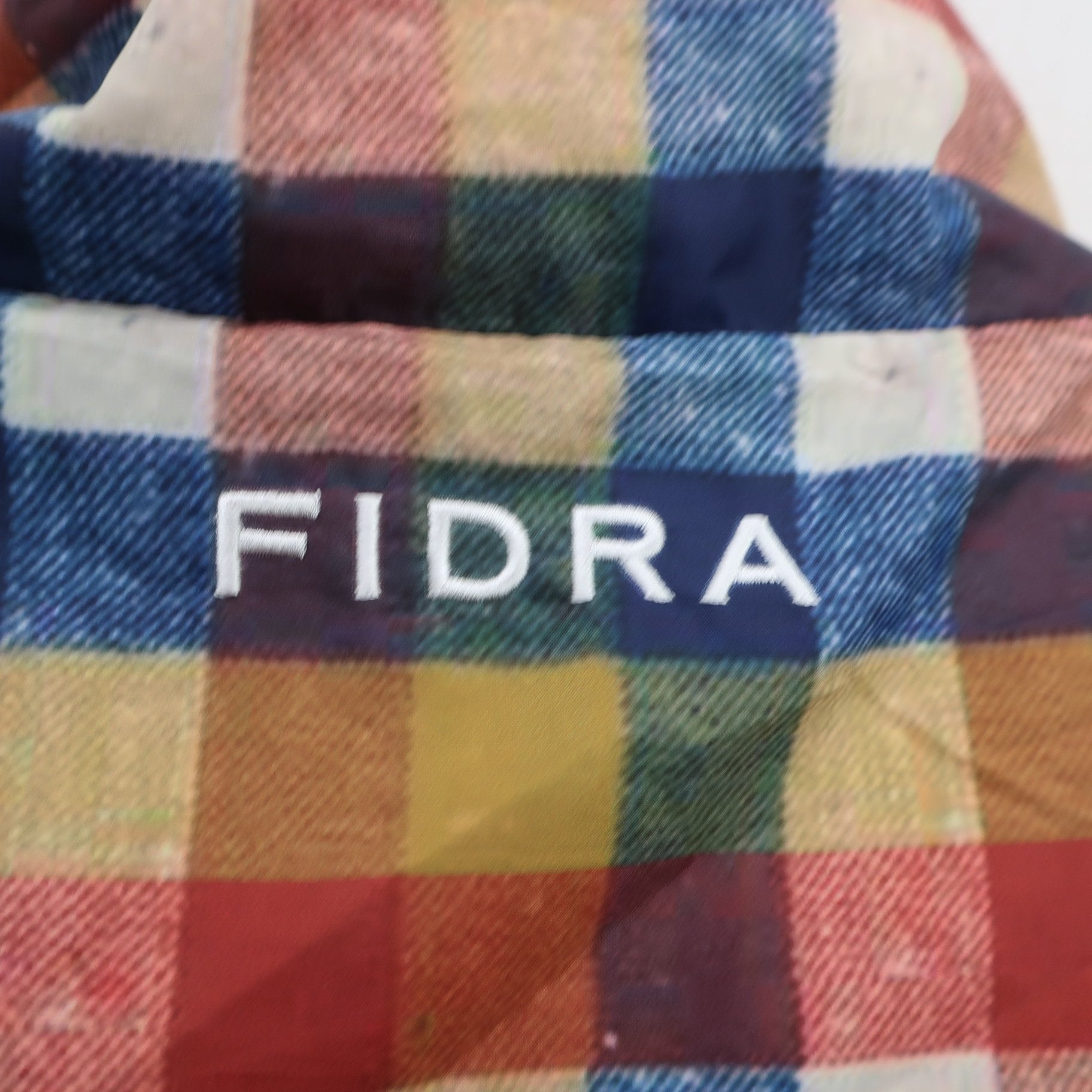 FIDRA(フィドラ) 半袖ナイロンジャケット オレンジ系チェック メンズ M A