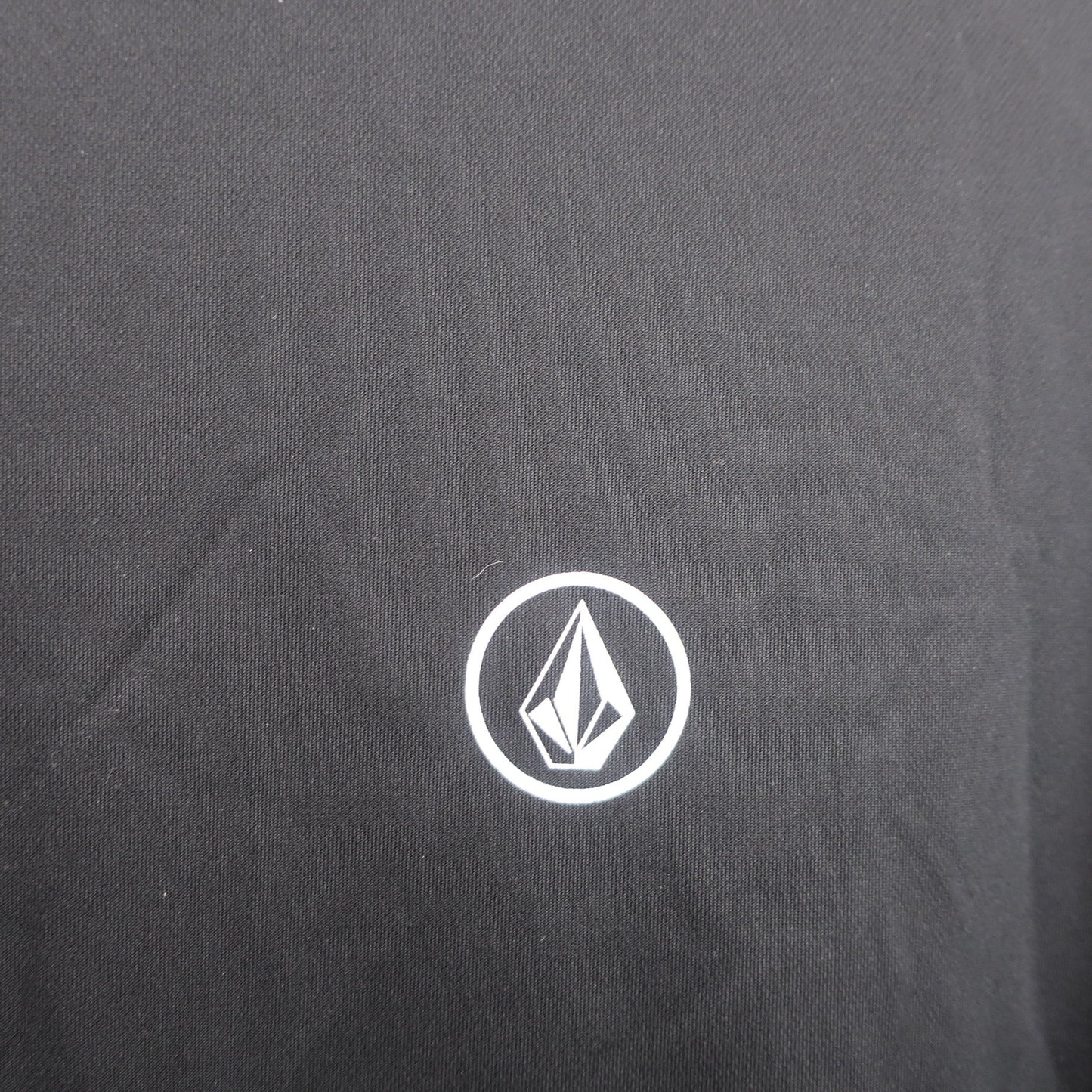 VOLCOM 半袖モックネックシャツ 黒 メンズ S N