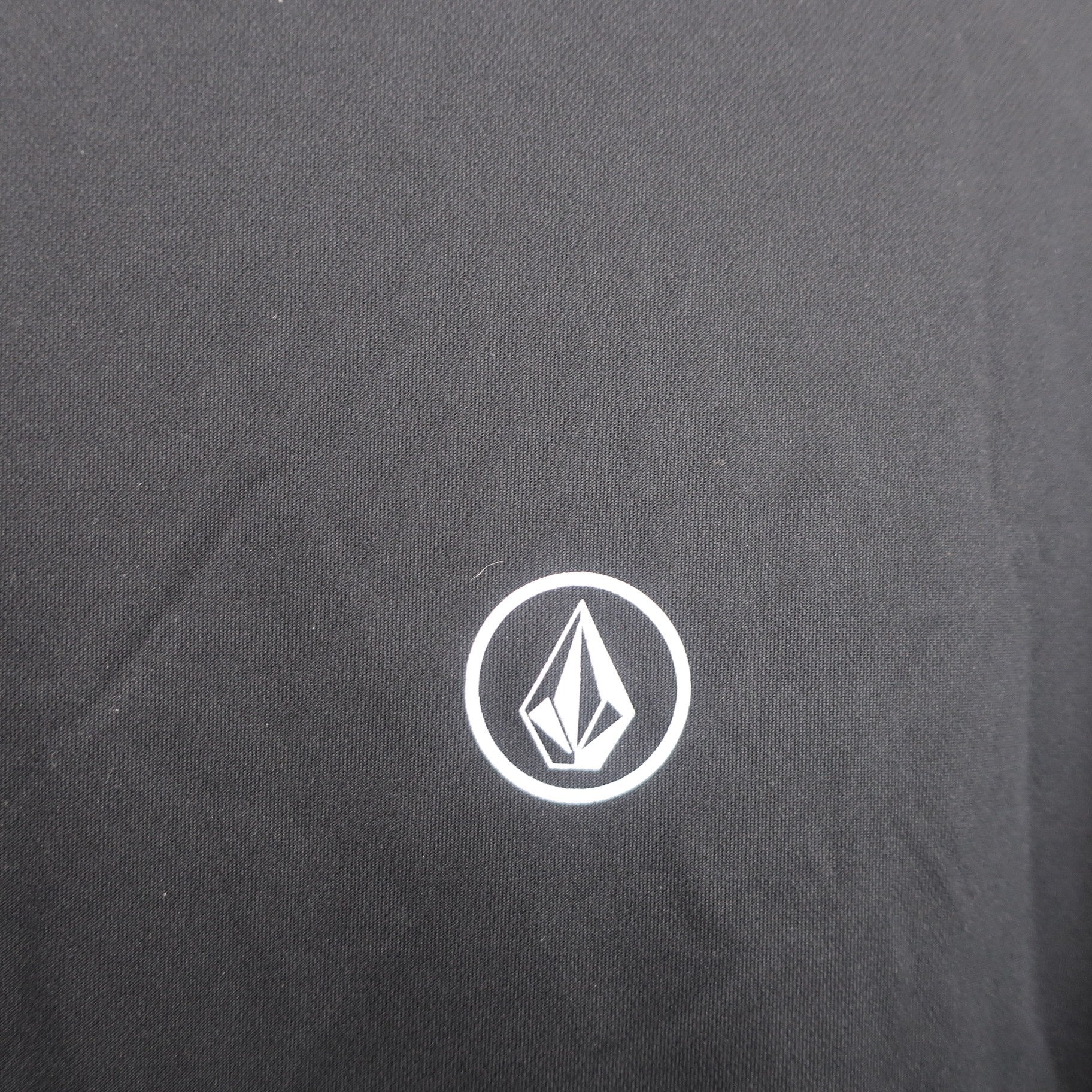 VOLCOM 半袖モックネックシャツ 黒 メンズ S N