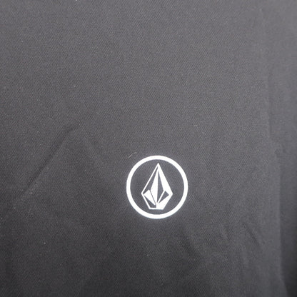 VOLCOM 半袖モックネックシャツ 黒 メンズ S N