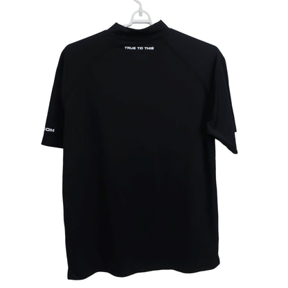 VOLCOM 半袖モックネックシャツ 黒 メンズ S N