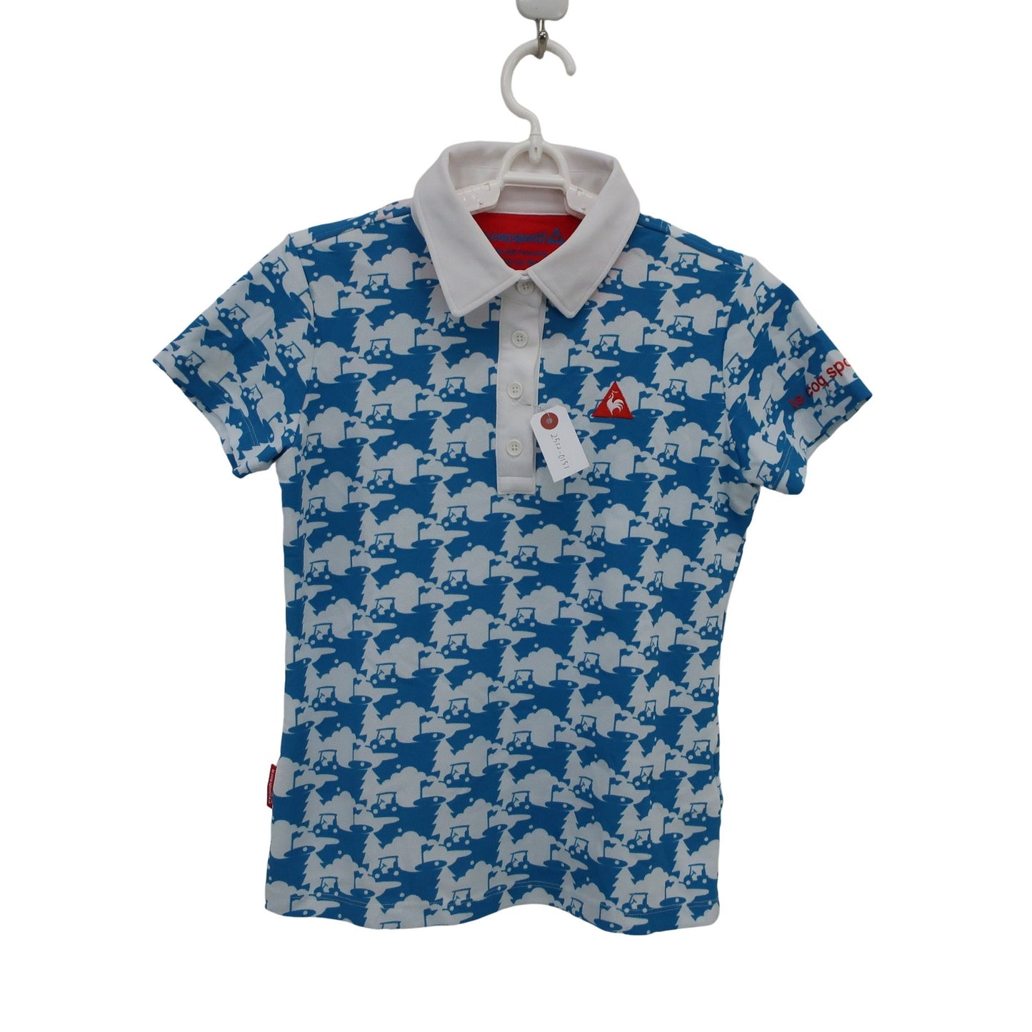 le coq sportif(ルコックスポルティフ) ポロシャツ 水色白 レディース M A