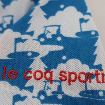 le coq sportif(ルコックスポルティフ) ポロシャツ 水色白 レディース M A