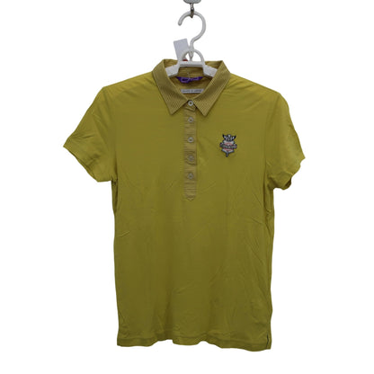 BEAMS GOLF(ビームスゴルフ) ポロシャツ 黄色系ボーダー レディース M B