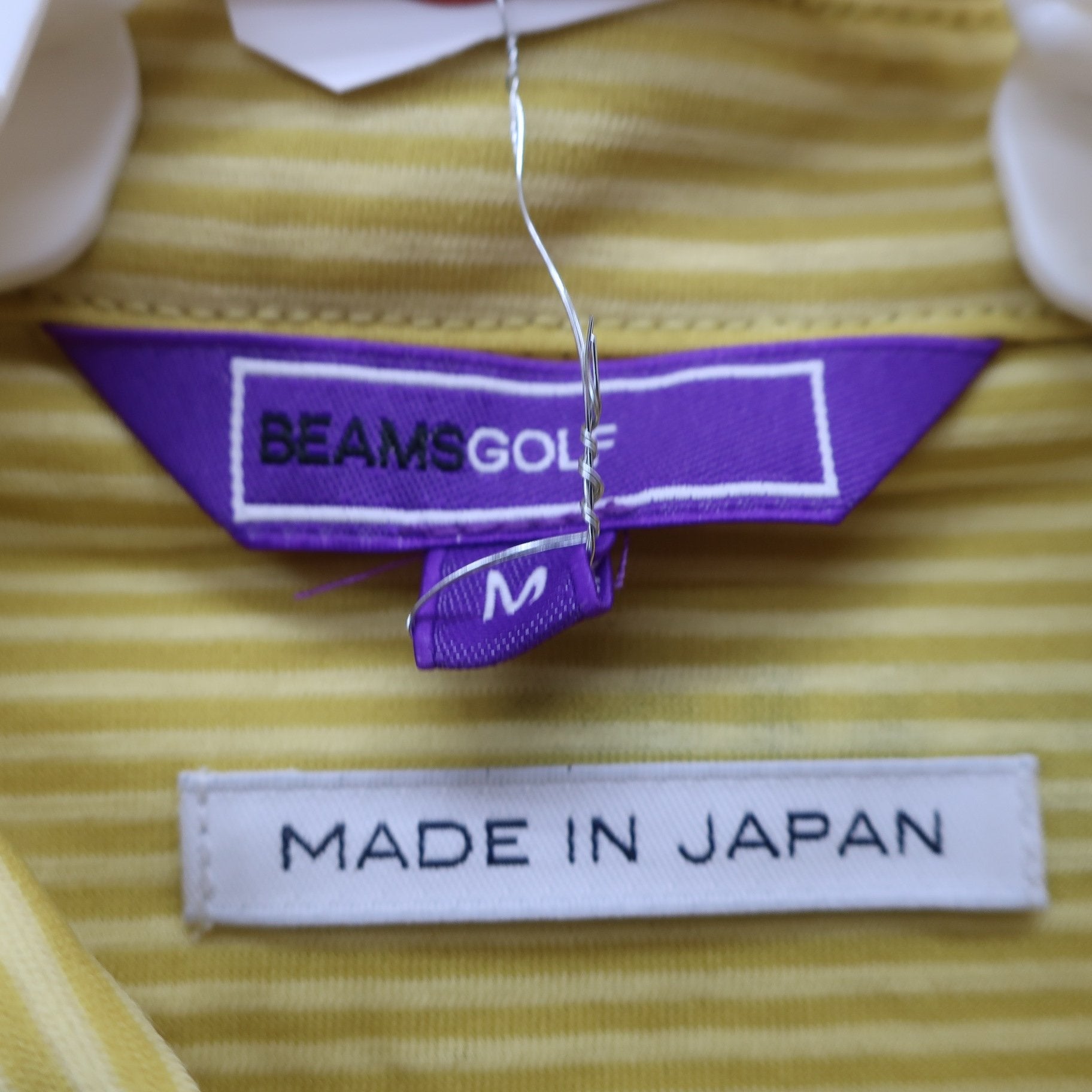 BEAMS GOLF(ビームスゴルフ) ポロシャツ 黄色系ボーダー レディース M B