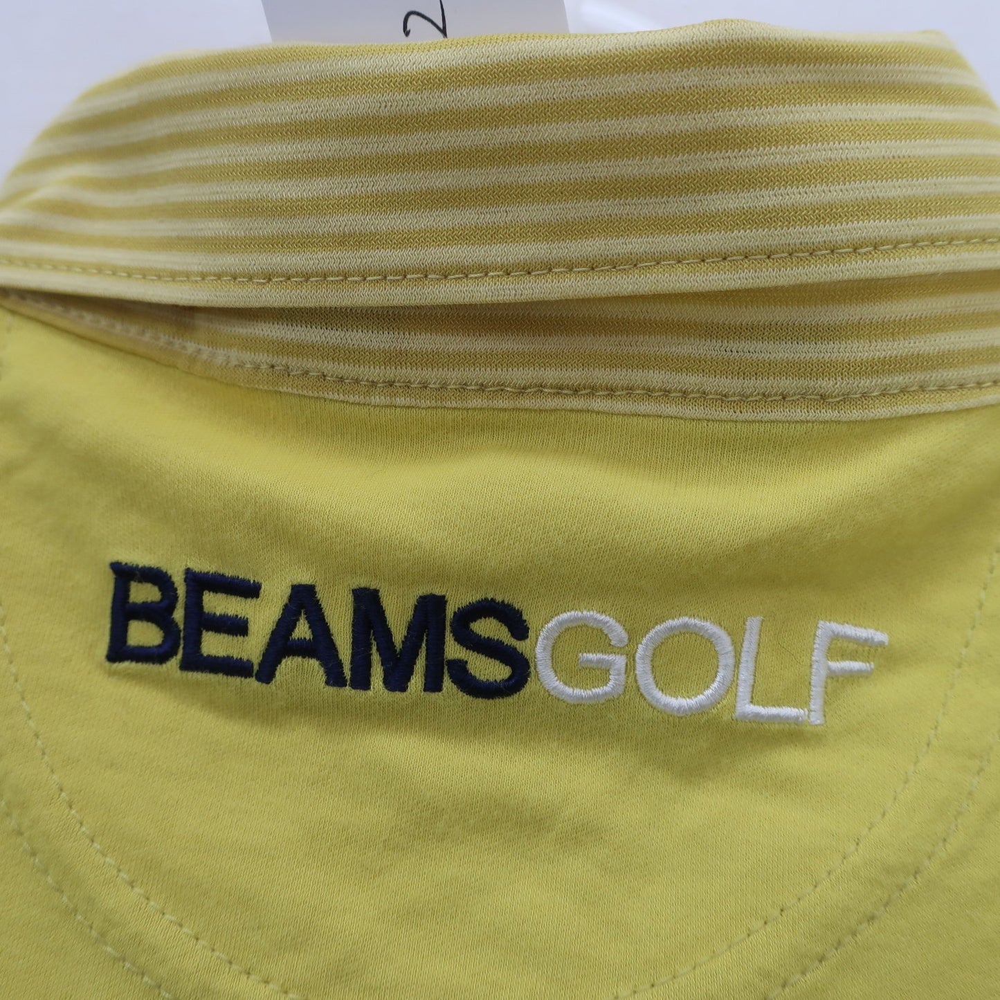 BEAMS GOLF(ビームスゴルフ) ポロシャツ 黄色系ボーダー レディース M B