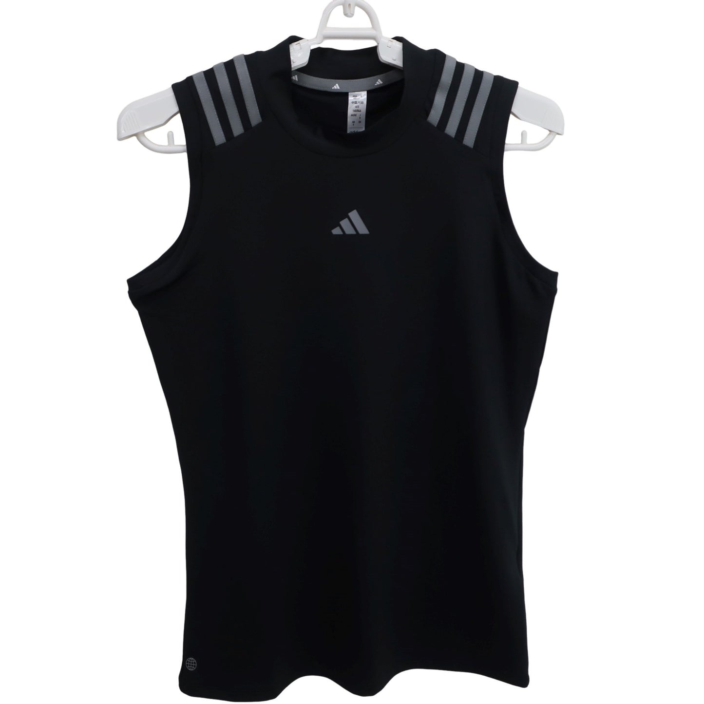 adidas(アディダス) ノースリーブモックネックシャツ 黒 レディース M A