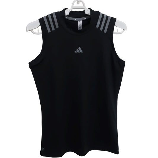 adidas(アディダス) ノースリーブモックネックシャツ 黒 レディース M A