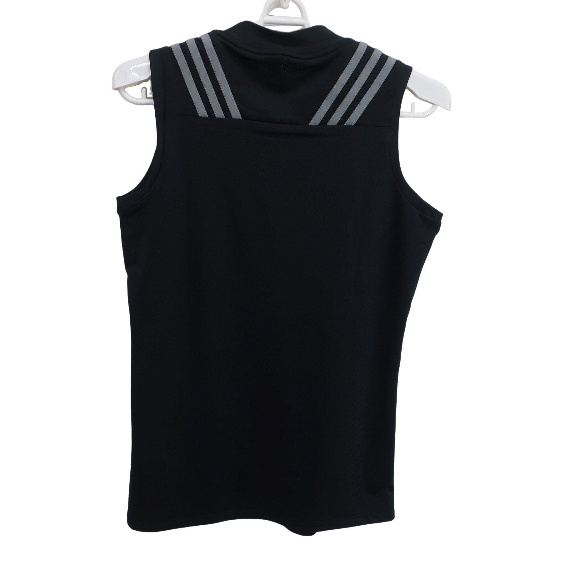 adidas(アディダス) ノースリーブモックネックシャツ 黒 レディース M A