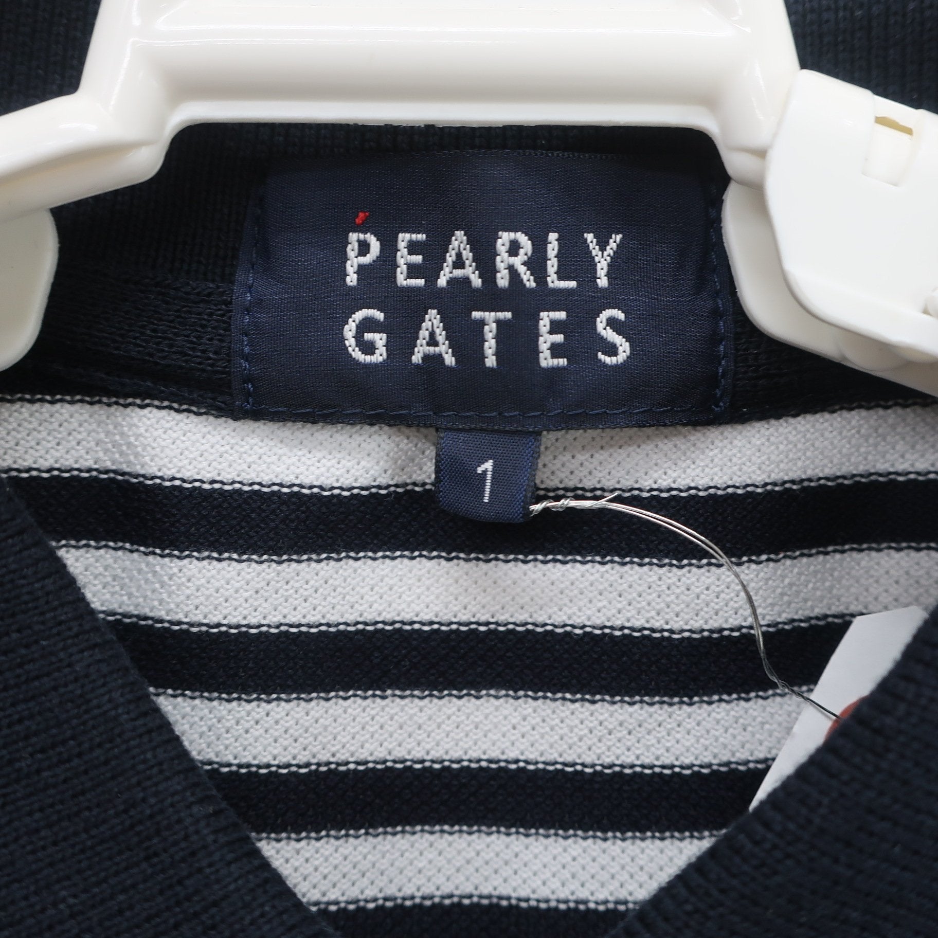 PEARLY GATES(パーリーゲイツ) ポロシャツ ネイビー白ボーダー レディース 1 055-2260804 A