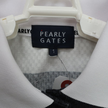 PEARLY GATES(パーリーゲイツ) ノースリーブポロシャツ ネイビー白ボーダー レディース 1 055-3260706 A