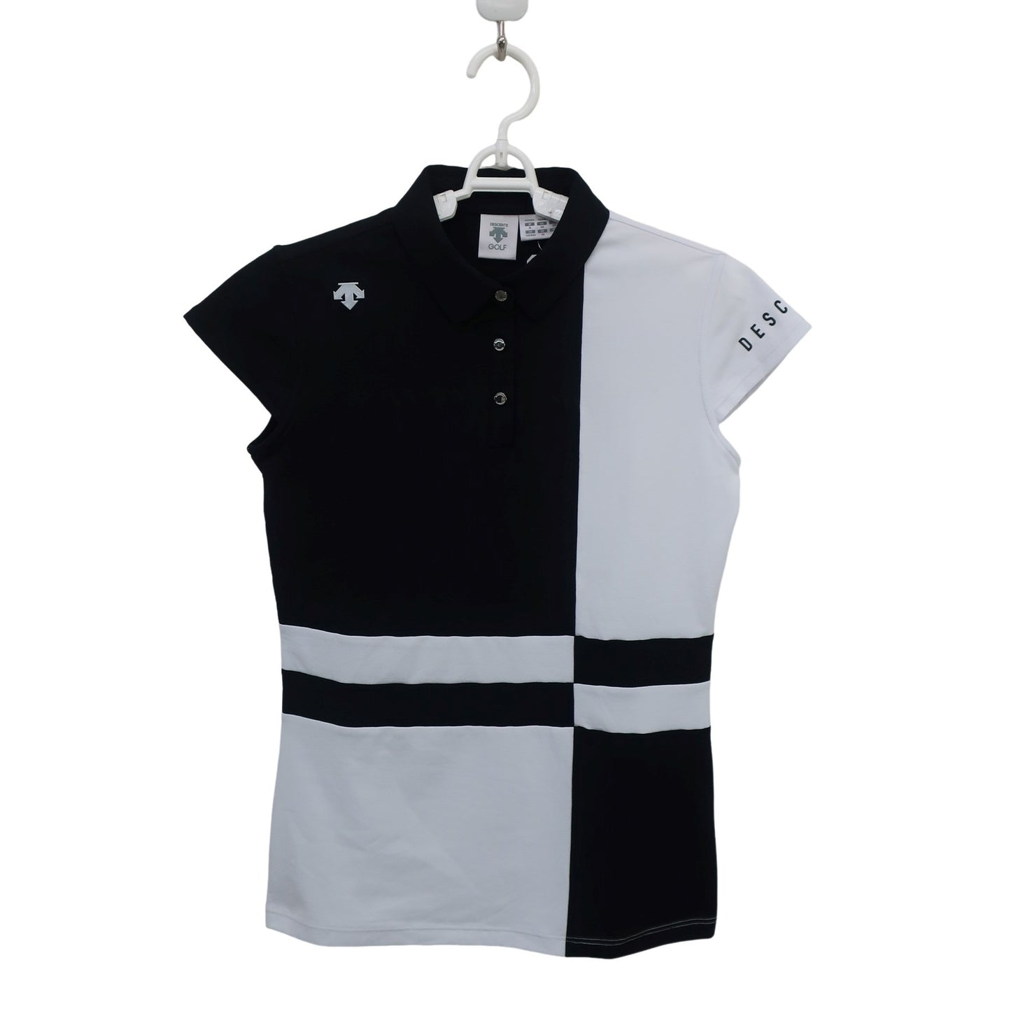 DESCENTE(デサント) ポロシャツ 黒白 レディース M B