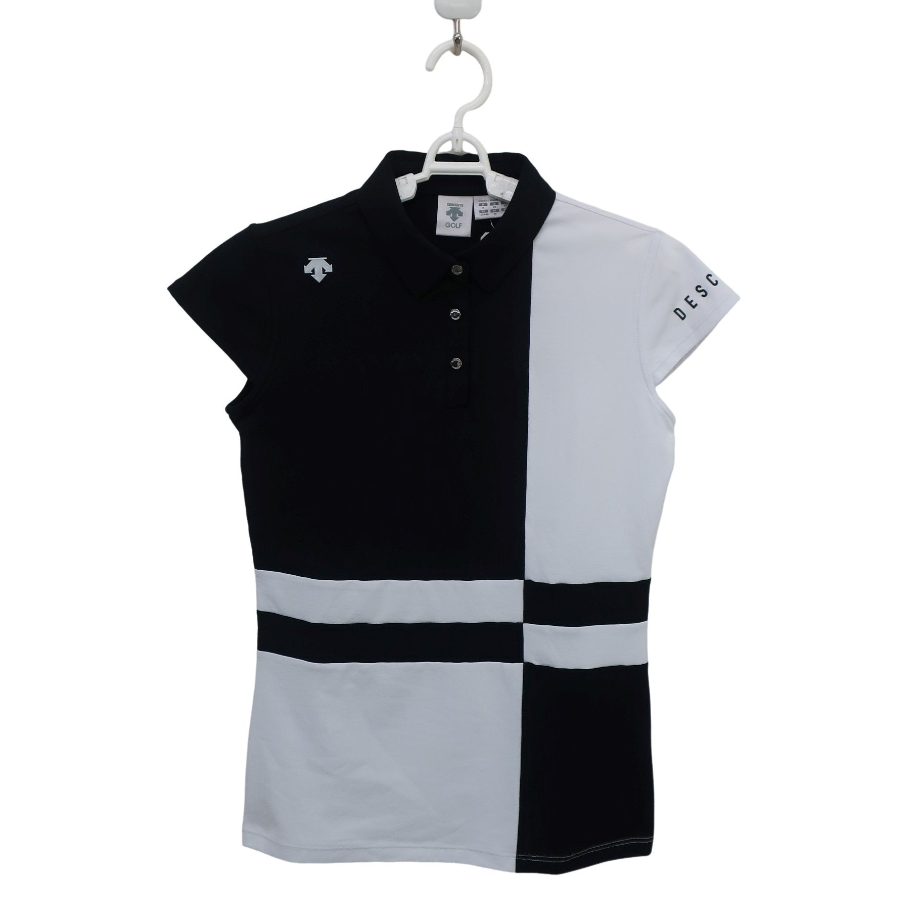 DESCENTE(デサント) ポロシャツ 黒白 レディース M B
