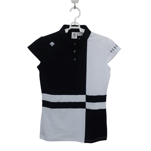 DESCENTE(デサント) ポロシャツ 黒白 レディース M B