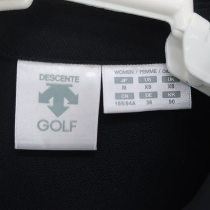 DESCENTE(デサント) ノースリーブポロシャツ 黒白 レディース M A