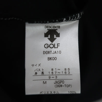 DESCENTE(デサント) ノースリーブポロシャツ 黒白 レディース M A