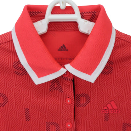 adidas(アディダス) 長袖ポロシャツ 赤 レディース L A