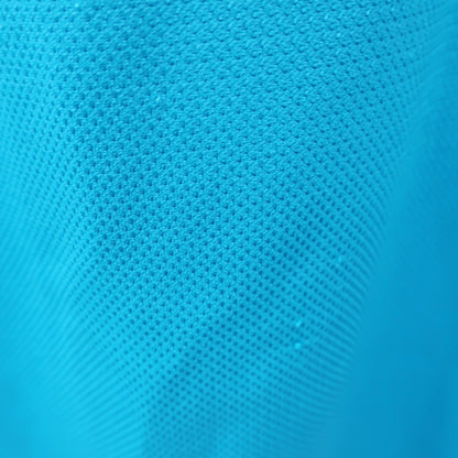 adidas(アディダス) ハーフジップポロシャツ 水色 メンズ O B