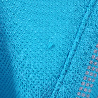 adidas(アディダス) ハーフジップポロシャツ 水色 メンズ O B
