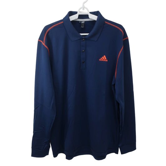 adidas(アディダス) 長袖ポロシャツ ネイビー メンズ O A