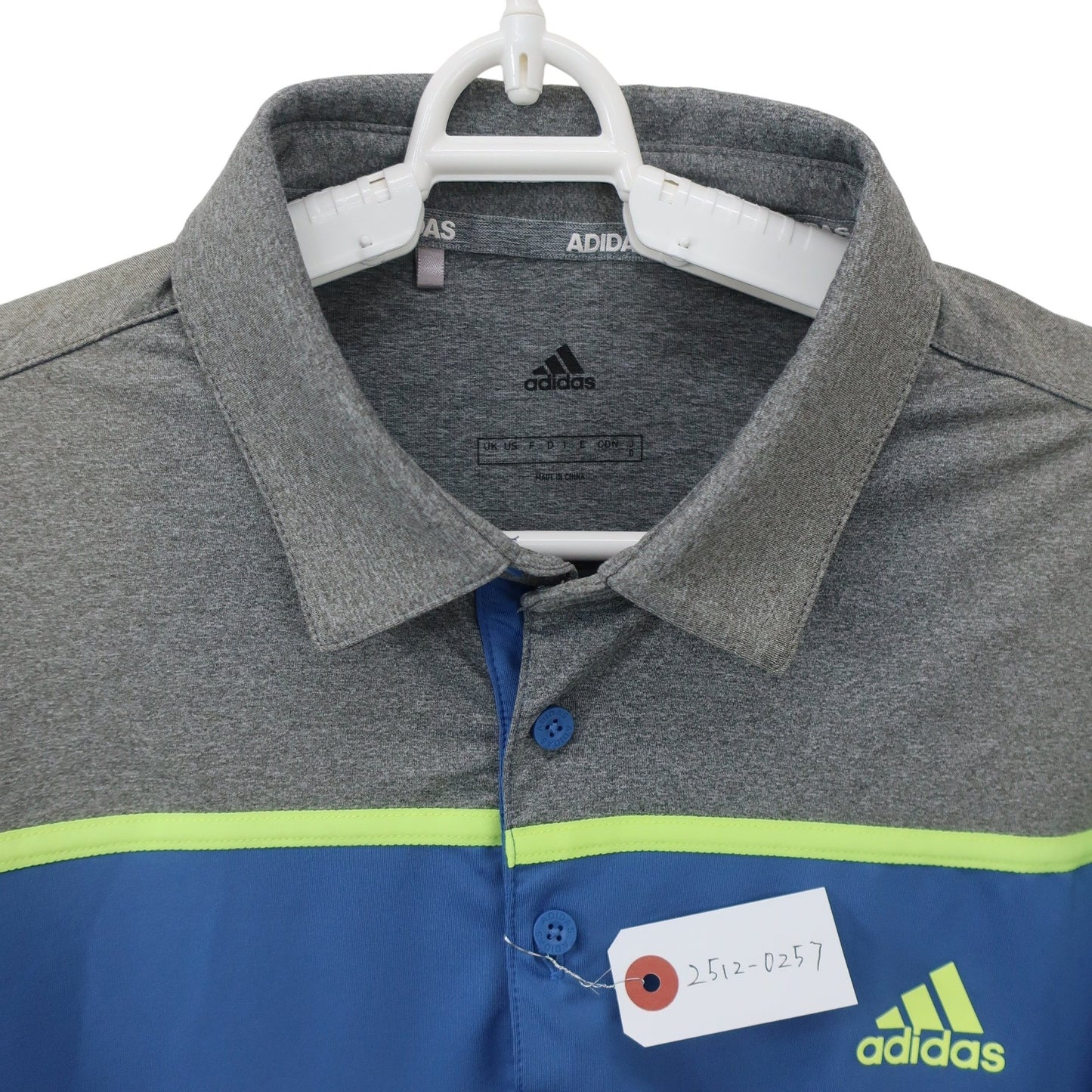adidas(アディダス) ポロシャツ 水色グレー メンズ O A