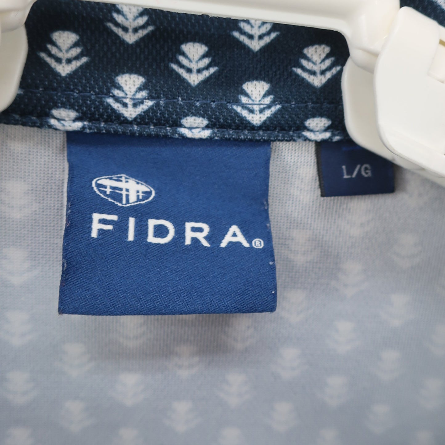 FIDRA(フィドラ) ポロシャツ ネイビー白総柄 メンズ L/G A