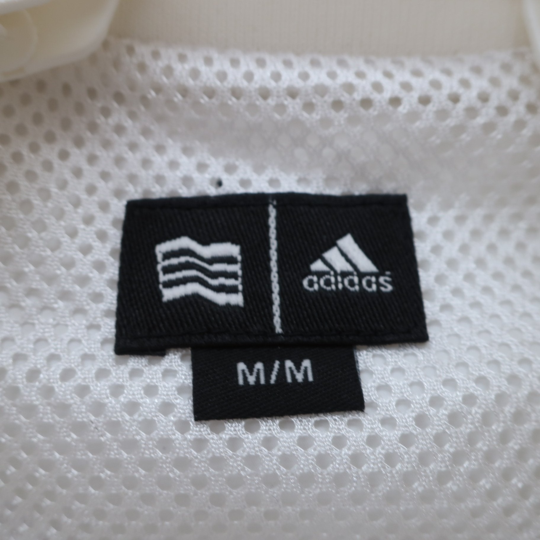 adidas(アディダス) 半袖ハーフジップスニード 白 レディース M B