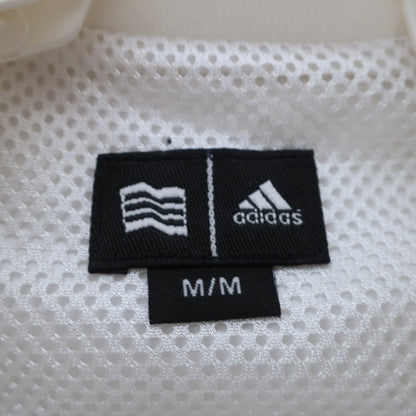adidas(アディダス) 半袖ハーフジップスニード 白 レディース M B