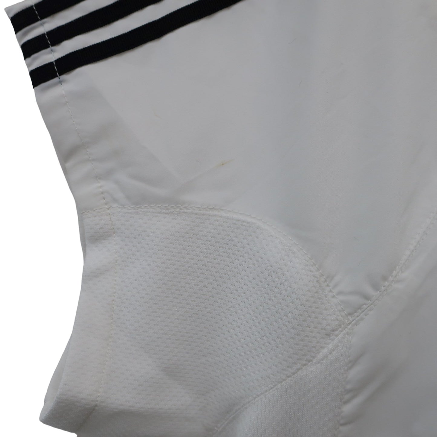 adidas(アディダス) 半袖ハーフジップスニード 白 レディース M B