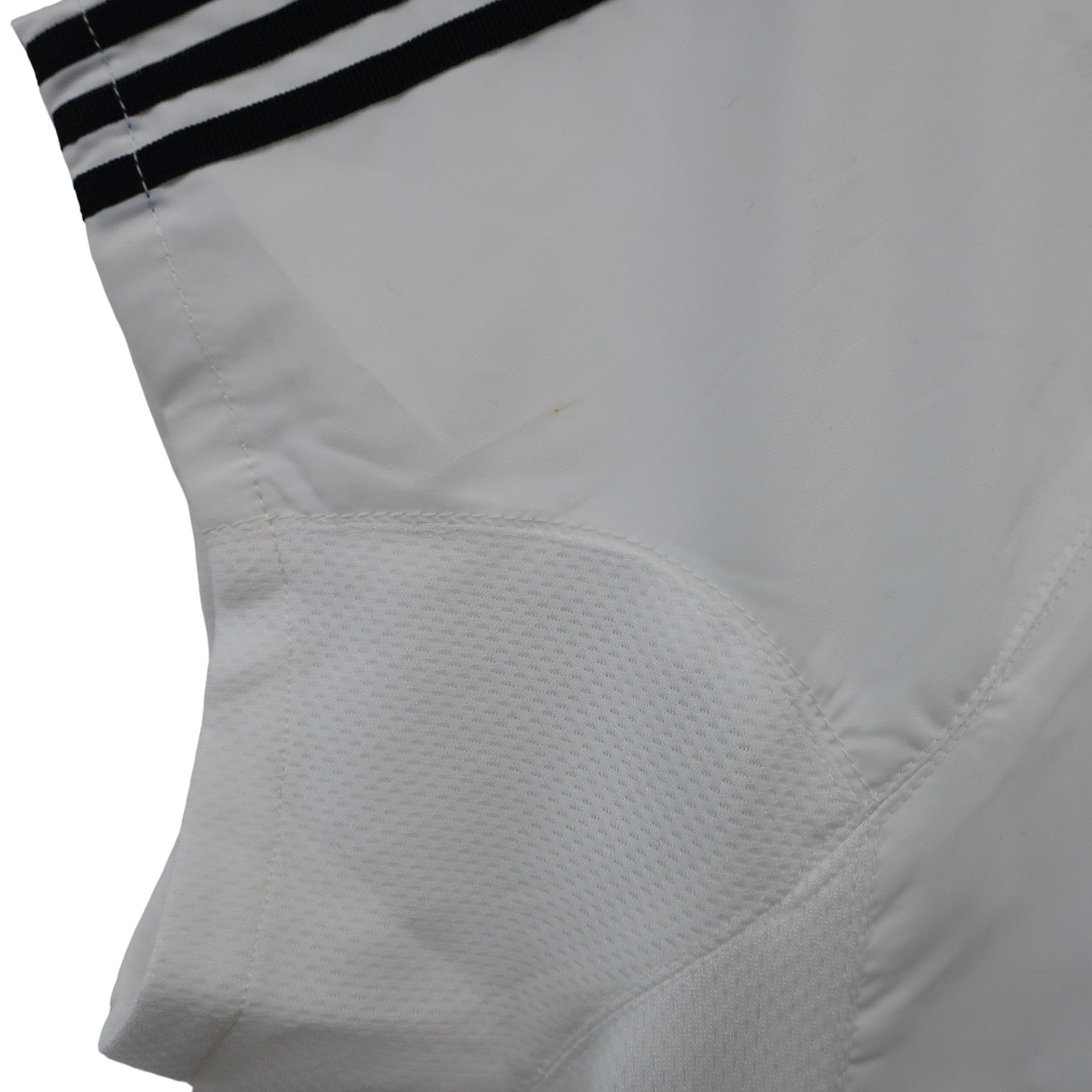 adidas(アディダス) 半袖ハーフジップスニード 白 レディース M B