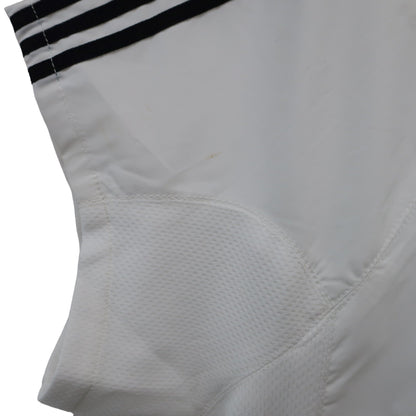 adidas(アディダス) 半袖ハーフジップスニード 白 レディース M B
