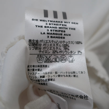 adidas(アディダス) 半袖ハーフジップスニード 白 レディース M B