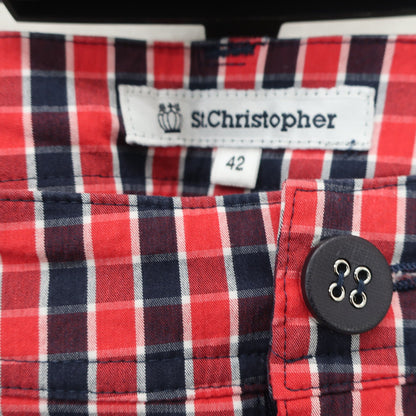 St.Christopher(セントクリストファー) パンツ 赤チェック レディース 42 A