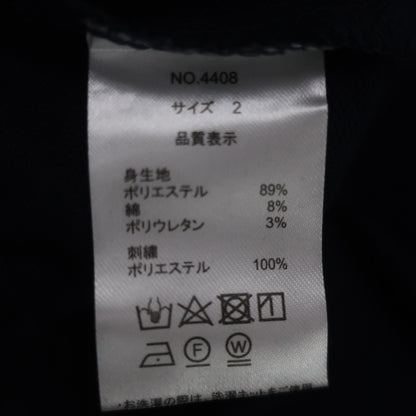 KISS ON THE GREEN(キスオンザグリーン) ノースリーブフリルポロシャツ ネイビー レディース 2(M) N