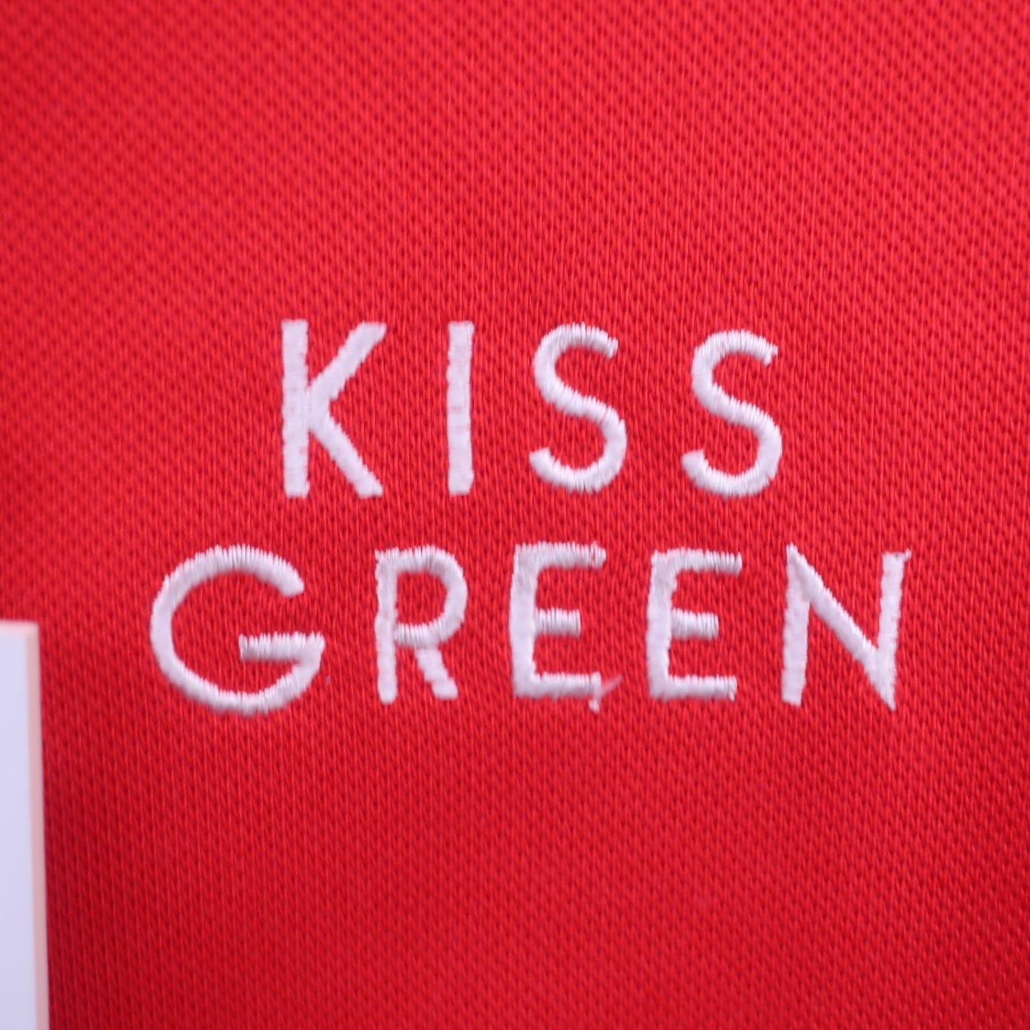 KISS ON THE GREEN(キスオンザグリーン) パイピングポロシャツ 赤 レディース 2(M) N
