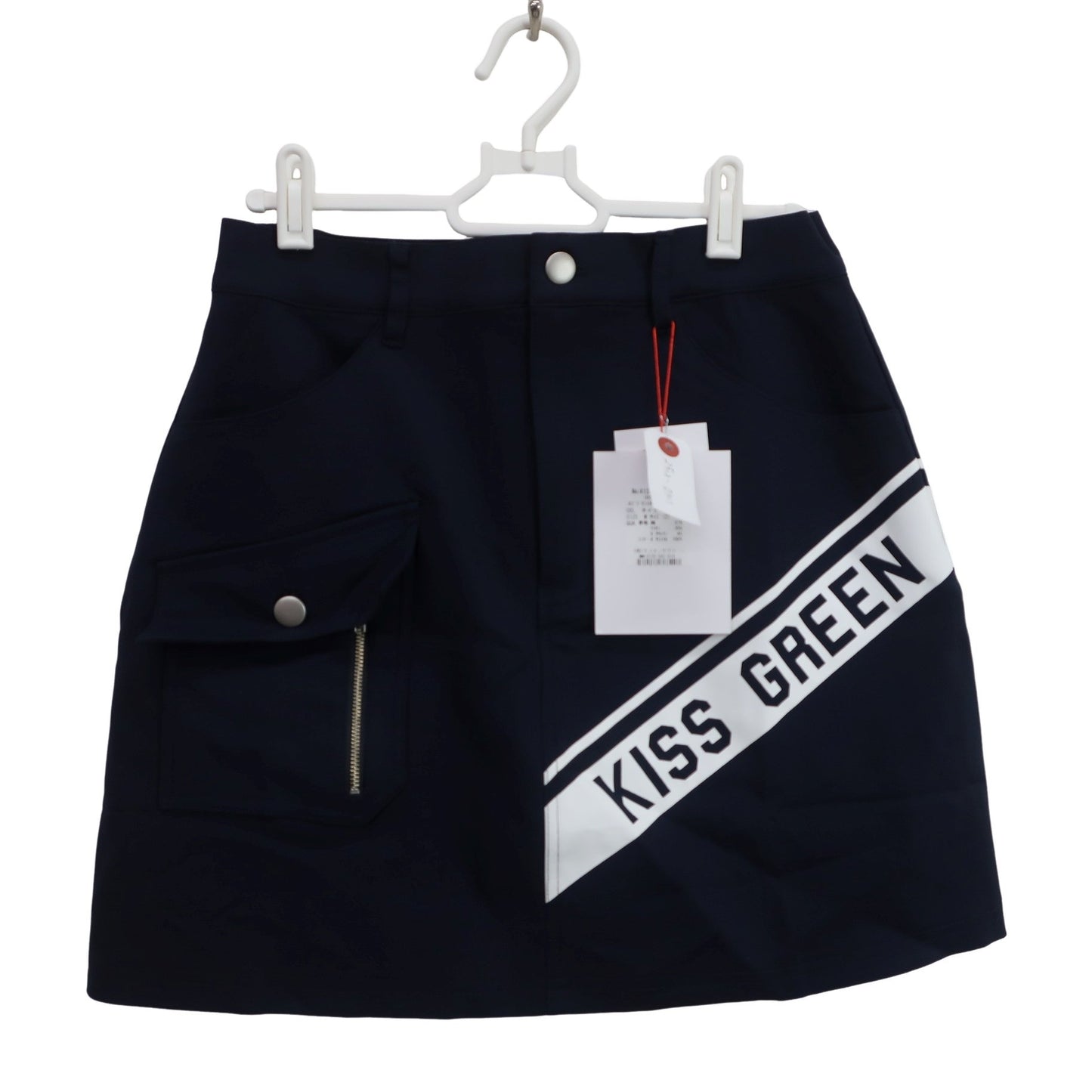 KISS ON THE GREEN(キスオンザグリーン) ロゴプリントカーゴスカート ネイビー レディース 2(M) N